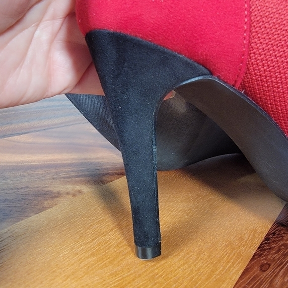 MIA Red sock Knit Stiletto ankle Boots Booties Heels Size 7.5 - Picture 15 of 17